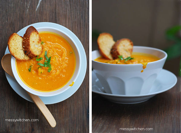 Roasted Butternut Squash & Carrot Soup